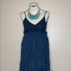 Open back crochet maxi dress